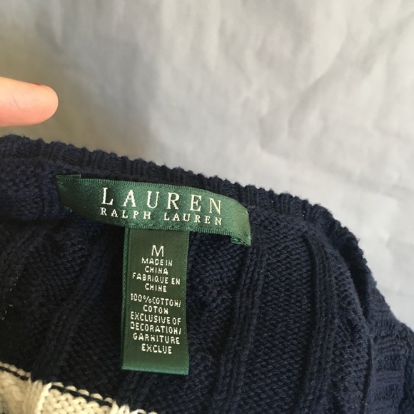 Ralph Lauren Striped Cable-Knit Sweater - Picture 6 of 6